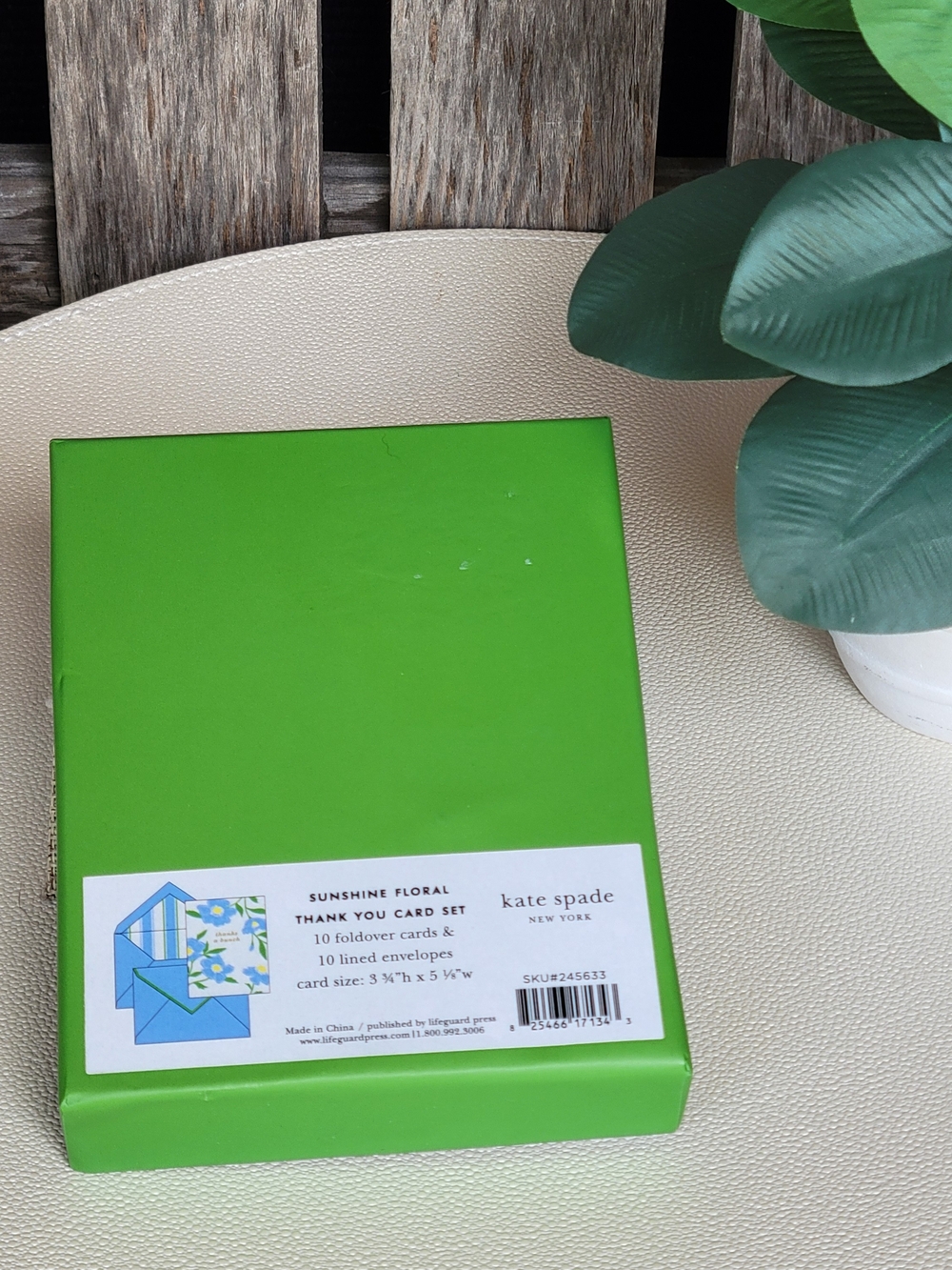 kate spade Blue Floral "Thanks a Bunch" Thank You Cards - Picture 2 of 3